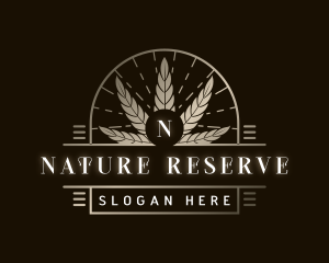 Luxury Marijuana Plant logo design