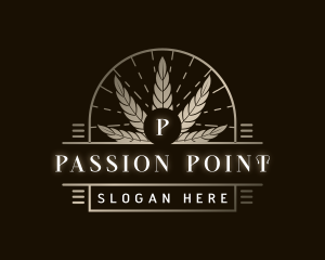 Luxury Marijuana Plant logo design