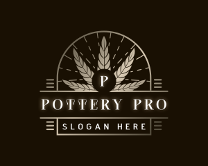 Luxury Marijuana Plant logo design