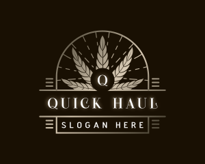 Luxury Marijuana Plant logo design