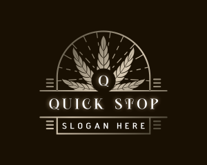 Luxury Marijuana Plant logo design