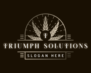 Luxury Marijuana Plant logo design