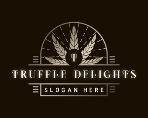 Luxury Marijuana Plant logo design