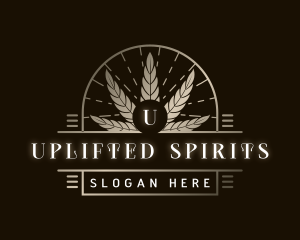 Luxury Marijuana Plant logo design