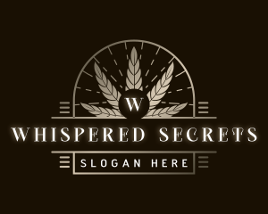 Luxury Marijuana Plant logo design