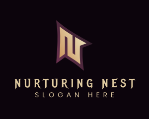 Northwest Cursor Letter N logo design