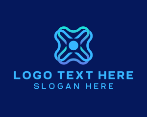 Digital Cyberspace Letter X  logo