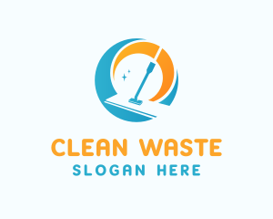 Mop Cleaning Housekeeping logo design