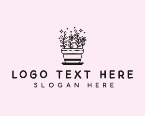 Flower Plant Pot logo