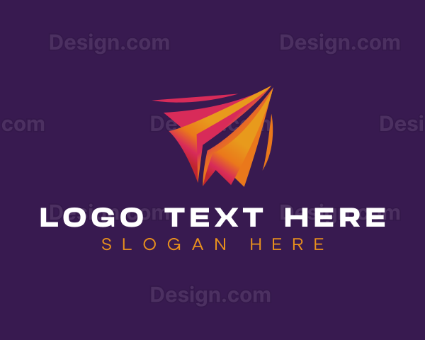 Paper Plane Origami Logo