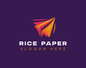 Paper Plane Origami logo design