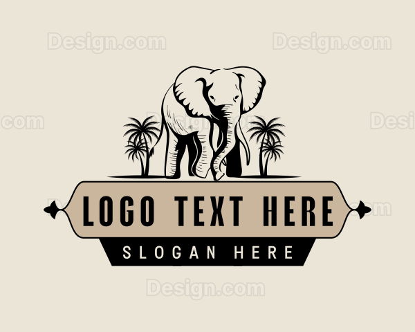 Wildlife Elephant Jungle Logo