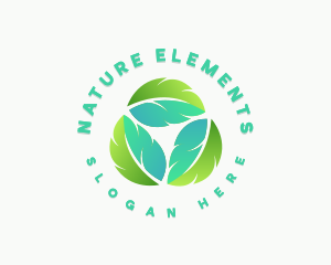 Nature Leaf Recycle logo design