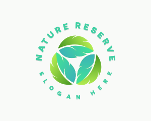 Nature Leaf Recycle logo design