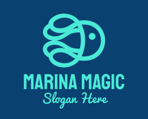 Ocean Marine Jellyfish logo design