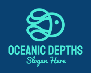 Ocean Marine Jellyfish logo design