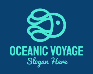 Ocean Marine Jellyfish logo design