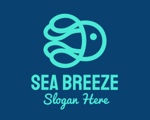 Ocean Marine Jellyfish logo design