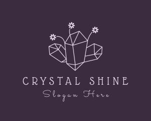 Floral Crystal Gemstone logo