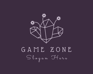 Floral Crystal Gemstone logo