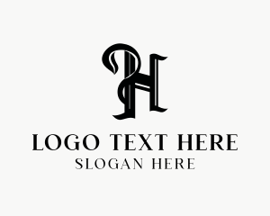 Simple Elegant Calligraphy Letter H logo