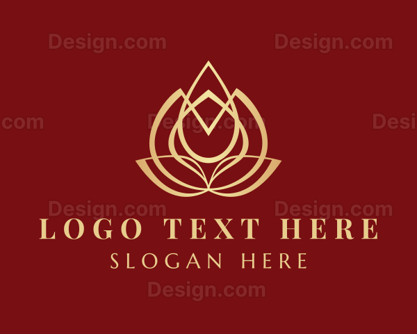Lotus Flower Droplet Logo