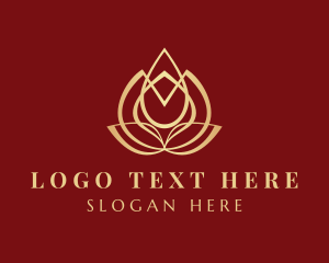 Lotus Flower Droplet logo