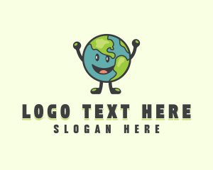 Environmental Globe Planet Logo