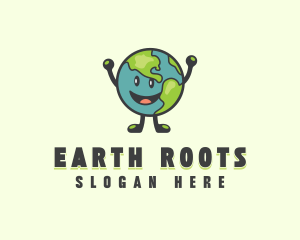 Environmental Globe Planet logo design