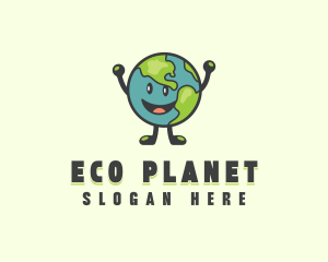 Environmental Globe Planet logo design