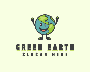 Environmental Globe Planet logo design