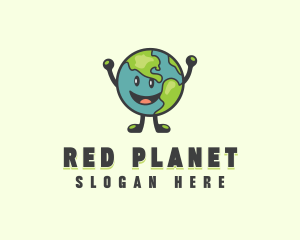 Environmental Globe Planet logo design