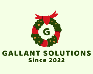 Christmas Wreath Decor logo design