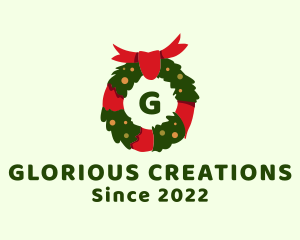 Christmas Wreath Decor logo design