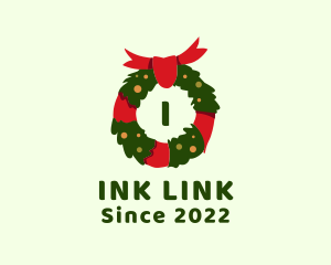 Christmas Wreath Decor logo design