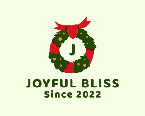 Christmas Wreath Decor logo design