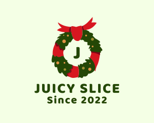 Christmas Wreath Decor logo design