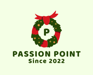 Christmas Wreath Decor logo design