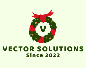 Christmas Wreath Decor logo design