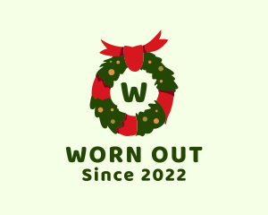 Christmas Wreath Decor logo design