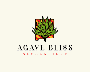 New Mexico Agave Plant logo design