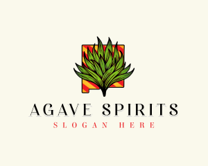 New Mexico Agave Plant logo design