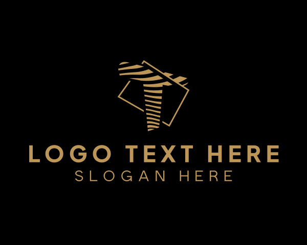 Woodgrain logo example 1