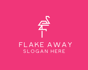 Modern Abstract Flamingo logo design