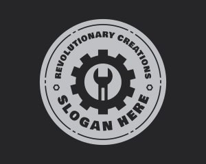 Mechanic Cogwheel Wrench Logo