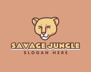 Wild Cougar Character logo design