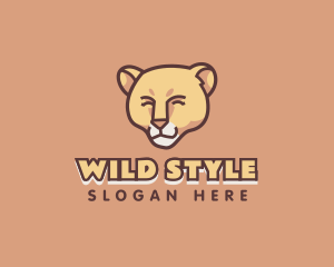 Wild Cougar Character logo design