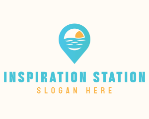 Cyan Beach Pin logo
