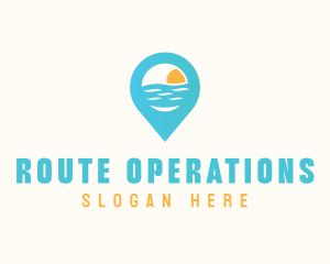 Cyan Beach Pin logo