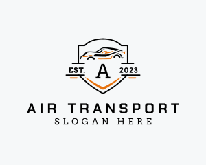 Sedan Car Shield Transport logo design